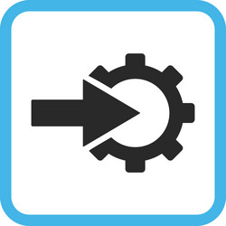 cog integration icon in a frame vector image