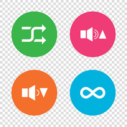 Player control icons sound louder and quieter vector