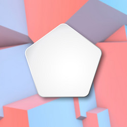 abstract frame with rose quartz and serenity cubes vector image