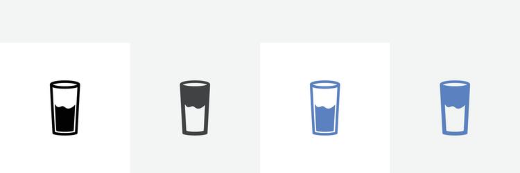 glass of water icon set use for web ui or app vector image