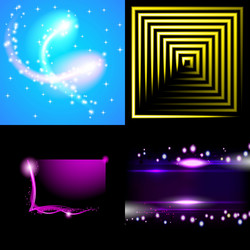 set of colorful abstract background with blurred vector image