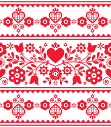 Slavic Floral Embroidery Pattern Vector Image