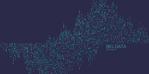 big data concept poster with visualization vector