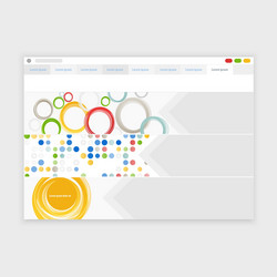 Browser design with responsive website vector