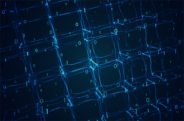 stream of encoded data abstract digital code vector image