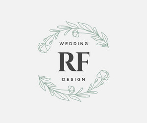Rf initials letter wedding monogram logos Vector Image
