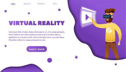 Banner design of virtual experience Royalty Free Vector