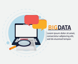 Big data center base and web hosting icon set vector