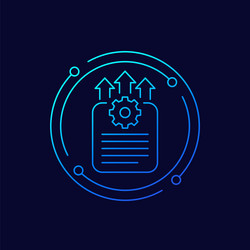 export technical data icon linear design vector