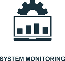 system monitoring icon simple element from data vector image