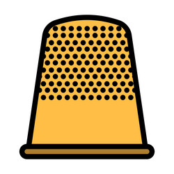 Thimble black icon tailor tool sewing symbol Vector Image