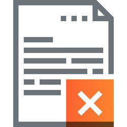 delete file flat line web icon concept vector image