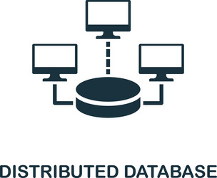 distributed database icon simple element from vector