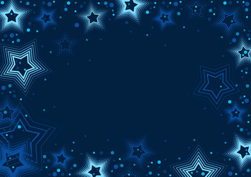Glowing blue stars Royalty Free Vector Image - VectorStock