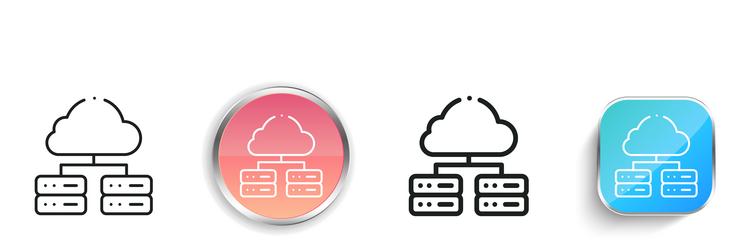database icon thin linear regular and button vector image