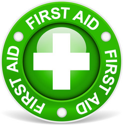 First aid green vector