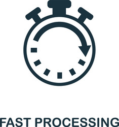 Fast processing icon simple element from data vector