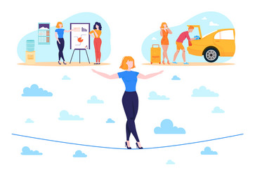 Work Life Balance Cartoon Vector Images (over 1,100)