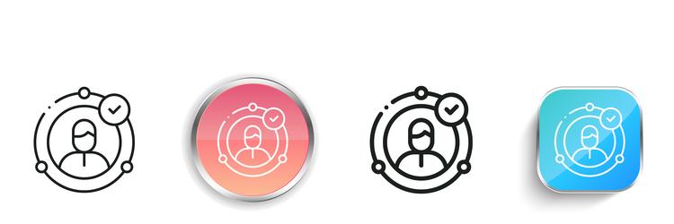 headhunter icon thin linear regular and button vector image