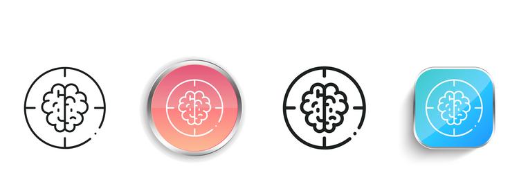 headhunting icon thin linear regular and button vector image