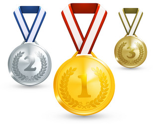 Silver medal Royalty Free Vector Image - VectorStock