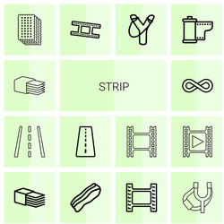 14 strip icons vector