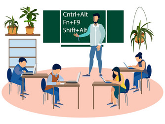 Education programmers computer science lesson vector