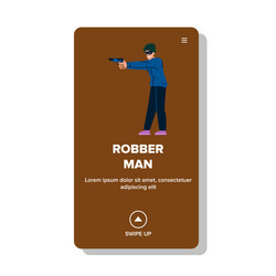 Robber thief criminal man Royalty Free Vector Image