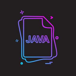 Java file type icon design vector