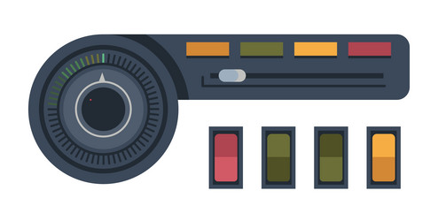 panel with buttons for adjustment and setting vector image