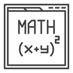 Web browser with math website mathematics online vector