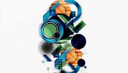 dynamic complex geometric abstract background vector image