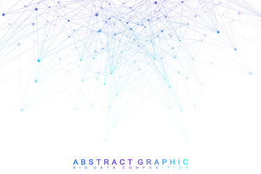 global network connection and big data vector