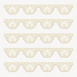 lace heart pattern brush gold feminine border vector