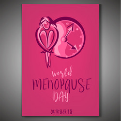 Menopause infographic poster Royalty Free Vector Image