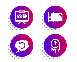 Recovery data presentation and computer icons set vector