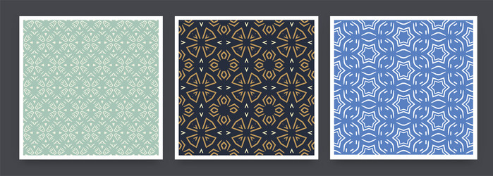 set of seamless abstract minimal patterns vector image