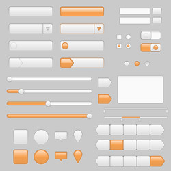 Web interface buttons slider and icons vector