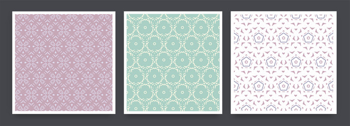 set of seamless abstract minimal patterns vector image