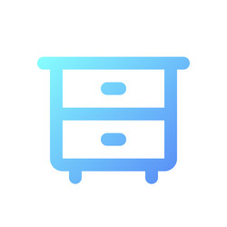Nightstand pixel perfect gradient linear ui icon vector