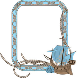Nautical Sea Frame with Knots vector image