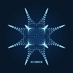 connection structure 3d abstract for science vector image