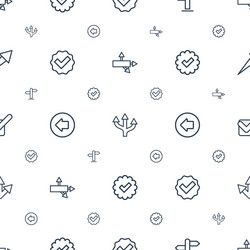 right icons pattern seamless white background vector