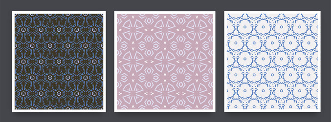 set of seamless abstract minimal patterns vector image