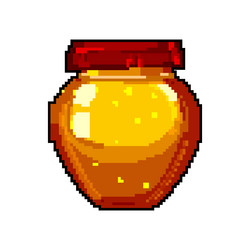 sweet jam fruit food game pixel art vector