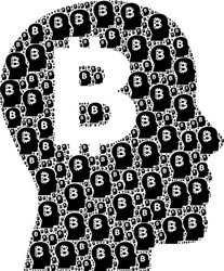 bitcoin imagination icon recursion composition vector image