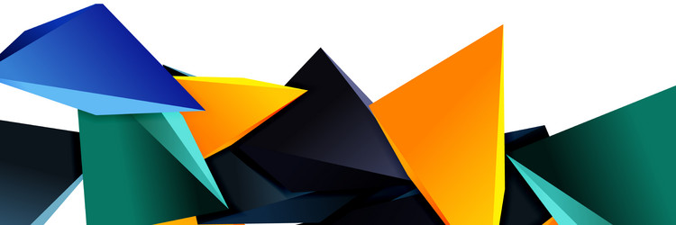 triangle mosaic abstract background 3d triangular vector image