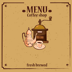 Coffee menu template for shop with vector