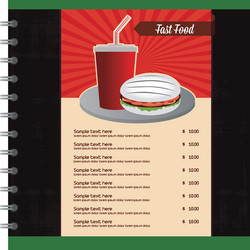 Fast food color isometric poster Royalty Free Vector Image