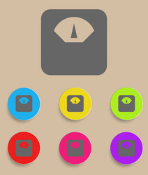 scale icon with color variations vector image